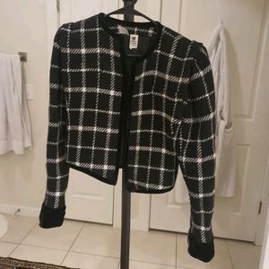 COPY - Vintage UNGARO PARALLELE PARIS TWEED JACKET BLACK WHITE SIZE 8